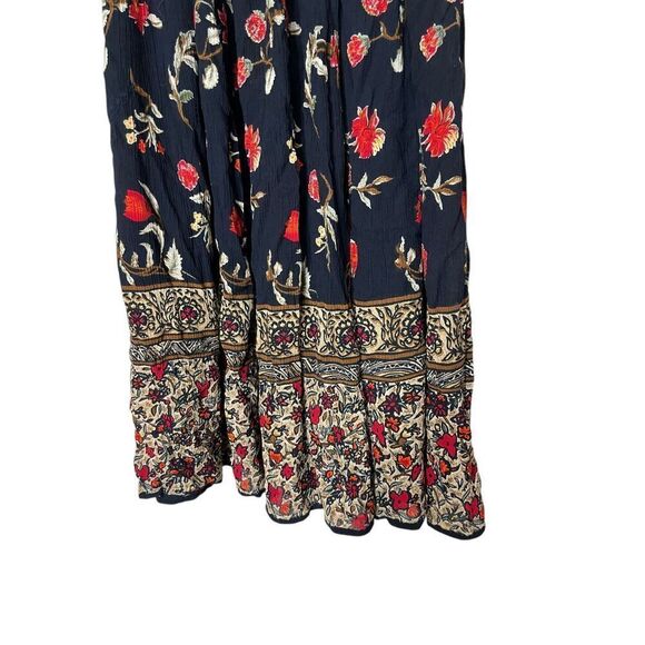 Vintage White Stag Flower Print Maxi Dress Size M‎ - Picture 3 of 6